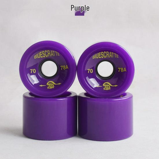 Mehrfarbige 78A High-Rebound Weiche PU-Räder für Street-Cruising - Longboard, Skateboard, Roller