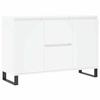 VidaXL Buffet, Armoire Latérale avec Pieds, Meuble de Rangement, Organisateur de Salon Salle de Séjour Intérieur, Blanc Bois 827212