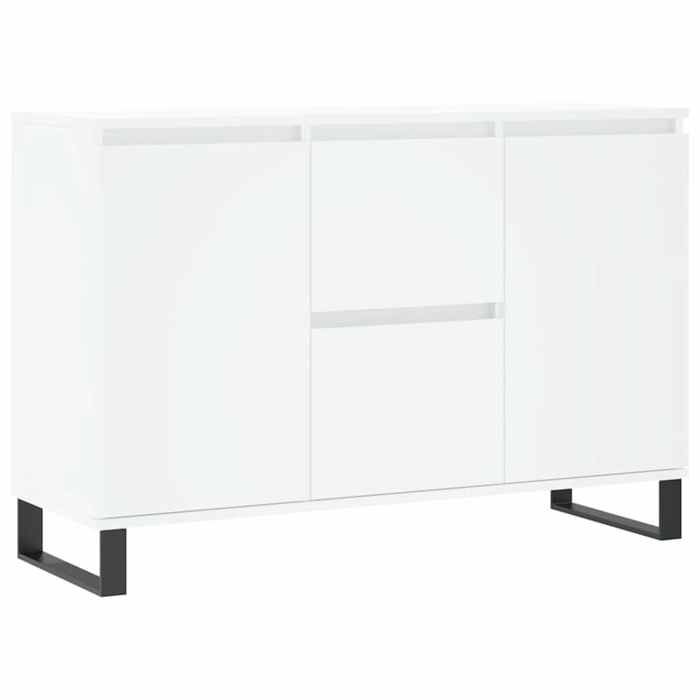 VidaXL Buffet, Armoire Latérale avec Pieds, Meuble de Rangement, Organisateur de Salon Salle de Séjour Intérieur, Blanc Bois 827212