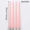 4Pcs Gradient Color Candle Conical Long Rod Candles Dripless Smokeless Candle Romantic Wedding Birthday Party Table Decoration