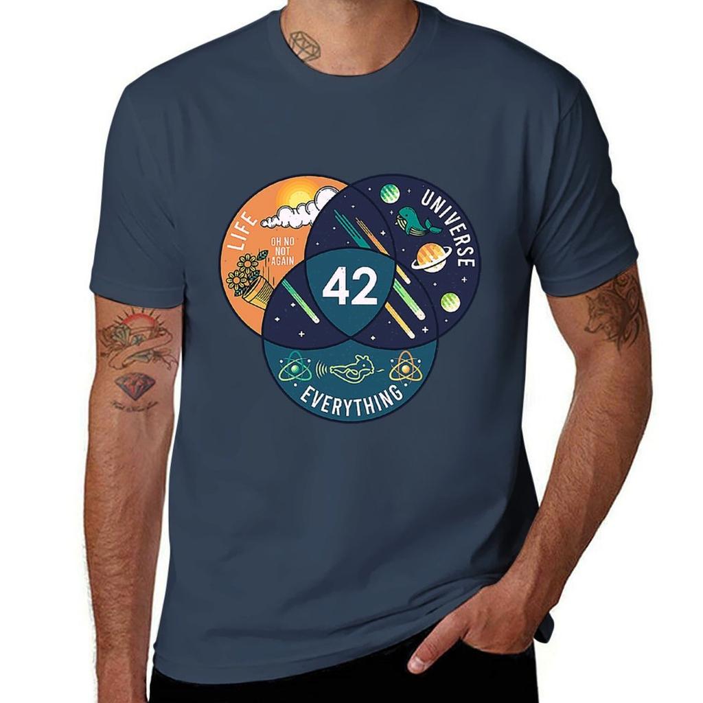 Answer to Life Universe and Everything TShirt Lightweight Casual Summer TShirt