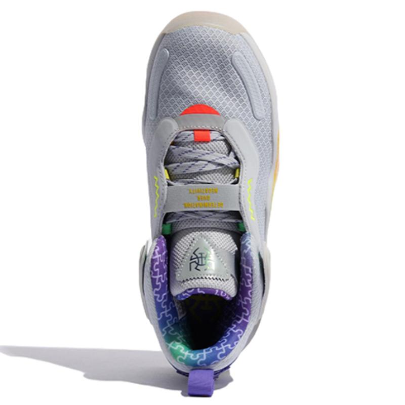 adidas DON. Ausgabe #3 Graue Regenbogen-Sneakers GW3645