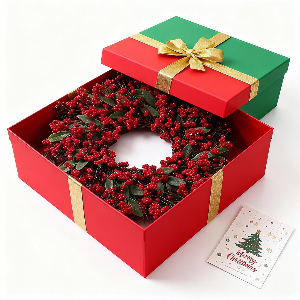 Christmas Kitchen Cabinet Wreaths With Plaid Bow Ribbon Hanging Cabinet Doors Wreaths Decorative For Kitchen Window Outdoor Indoor Holiday Decor