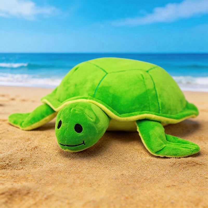 Adorable Green Cartoon Turtle Plush Pillow Doll
