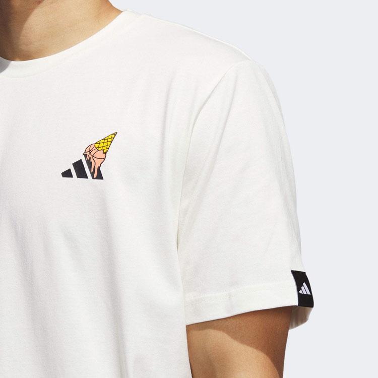 adidas Ice Cream Hoops Logo T-Shirt 'White' Men's IN7442