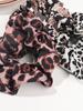 3-Piece Leopard Cow Print Elastic Hair Ties, Animal Style Girls Hair Bands, Ponytail Holder Fashion Rubber Bands Hair Accessorie