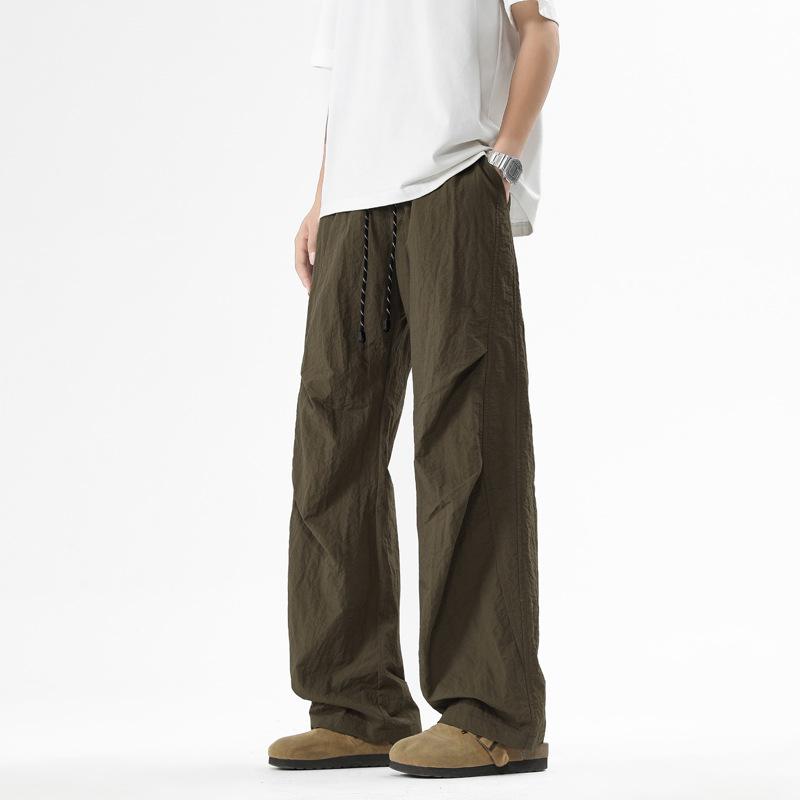 American Tooling Casual Pants Men's Summer Thin Loose Straight Quick-Drying Charge Pants Wide Leg Paratrooper Pants