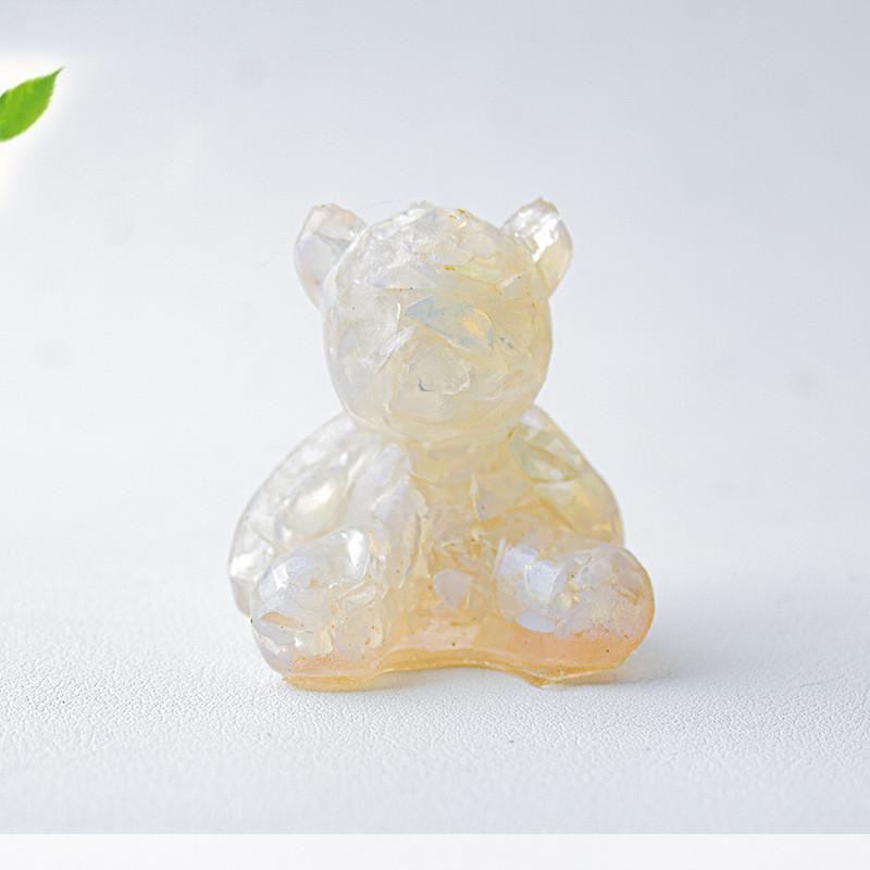 Crystal Resin Art Miniature Bear Desk Decor For Office And Home Gift Ideas