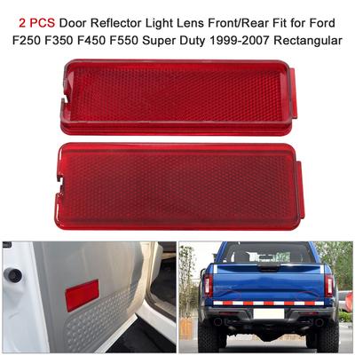 2 Pcs Door Reflector Light Lens Front/Rear Fit for Ford F250 F350 F450 F550