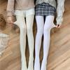 Lolita Purely Desirable Milky White Stockings, Soft and Cute Jk Girl's Velvet120d Dance Leggings with Built-in Tights