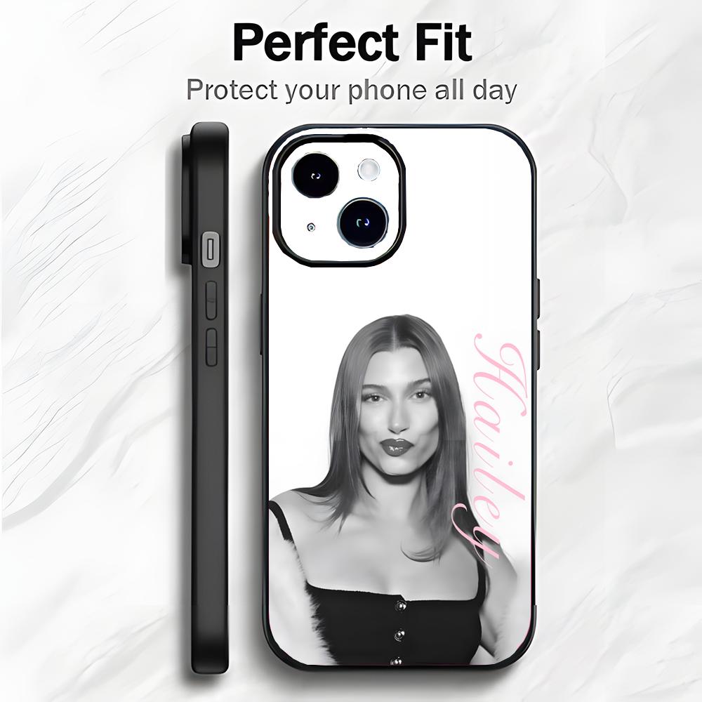 Fashion Beautiful Star H-Hailey Bieber Phone Case Phone Case Soft Packaging Lightweight For iPhone17 16 15 14 13ProMax iphone12promax
