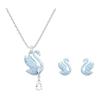 Conjunto Signature Cisne Colar de Pedra Preciosa de Cristal Colar Feminino Azul 5660597