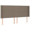 VidaXL LED Headboard Bedroom Furniture Double Bed Accessory Head of Bed Frame Interior Taupe 3123926