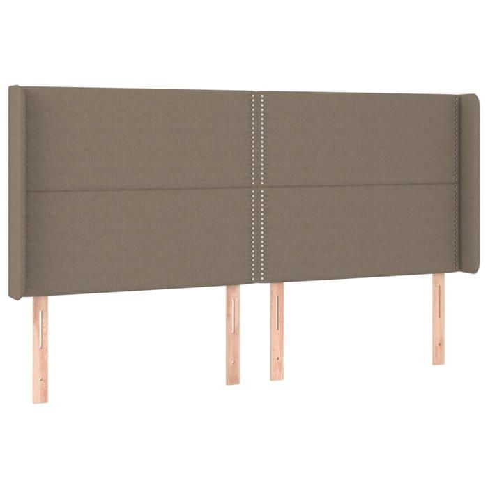 VidaXL LED Headboard Bedroom Furniture Double Bed Accessory Head of Bed Frame Interior Taupe 3123926