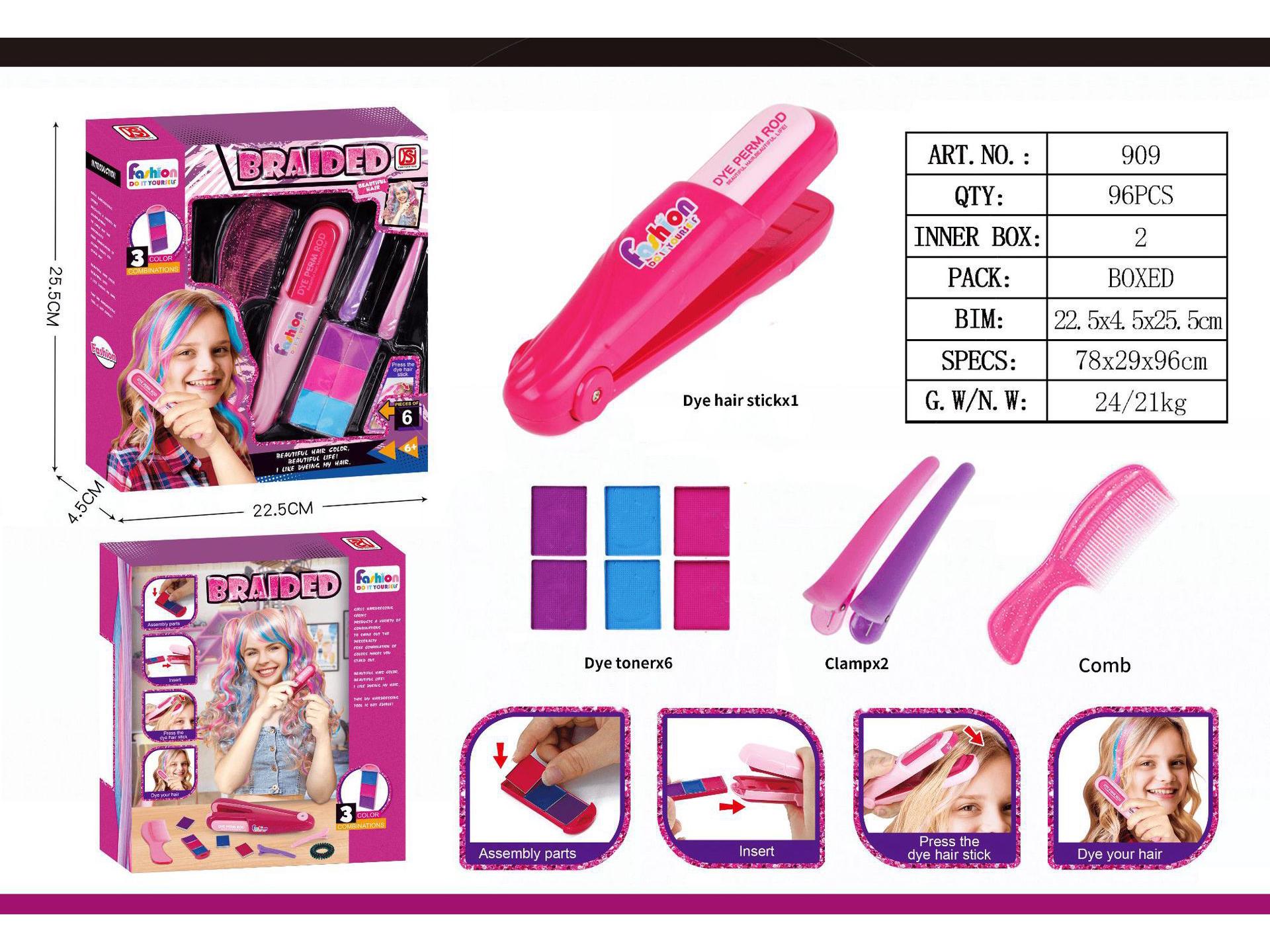 

Смываемый набор для макияжа и краски для волос для детей - Подарок для ролевых игр и вечеринок