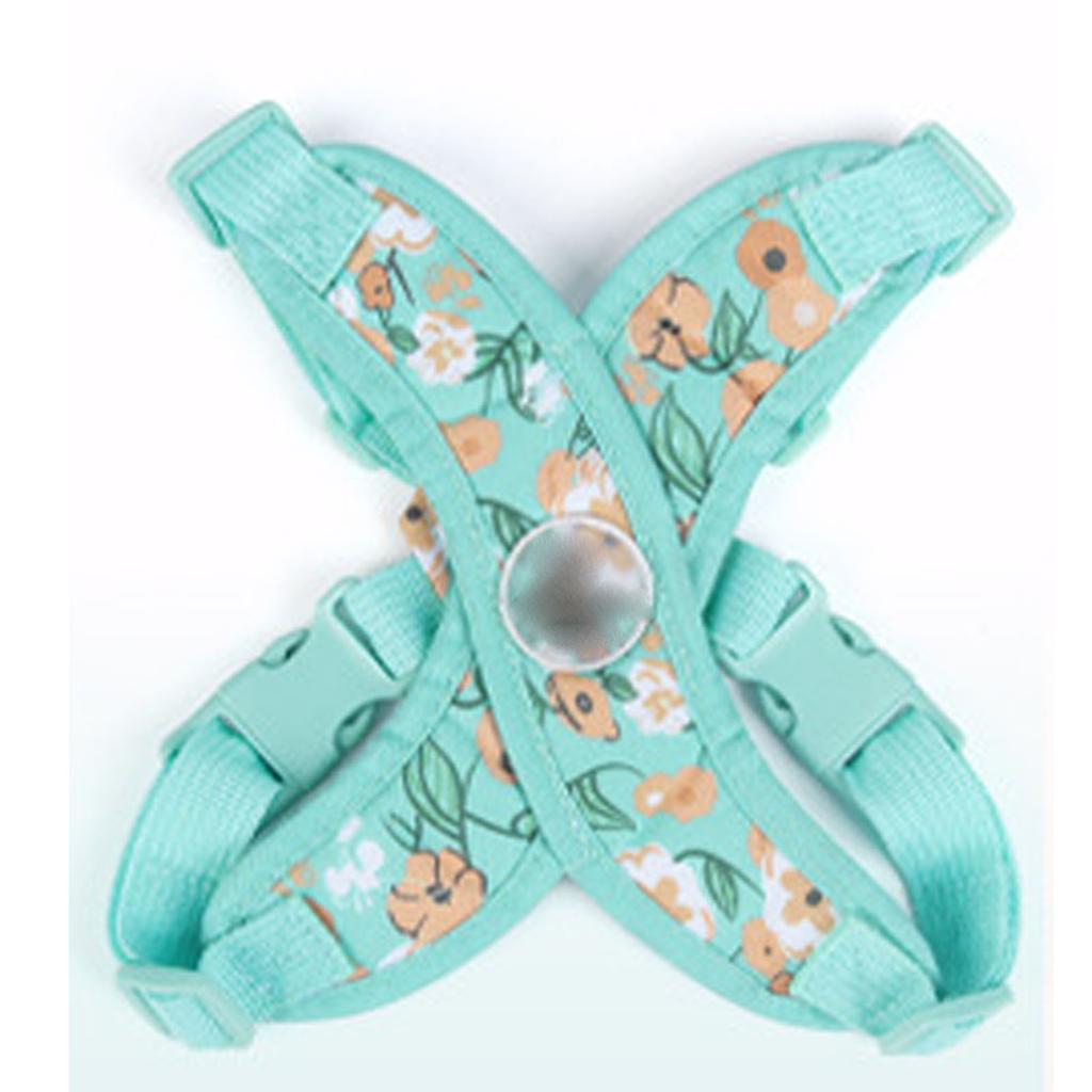 Kleine Hund Brust, X-förmige Haustierweste, Leichte Explosionsgeschützte Blumenmuster Welpen Brust- & Rückenleine