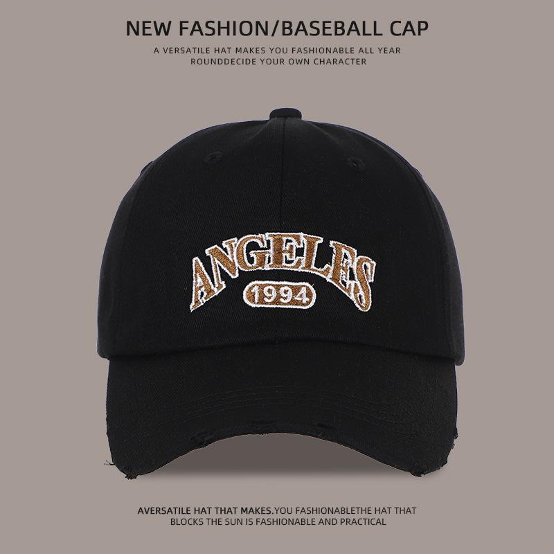 Baseball Cap Children Wide Brim Show Face Small Deep Top Big Head Circumference Street Hip Hop Hole Embroidery Cap Men