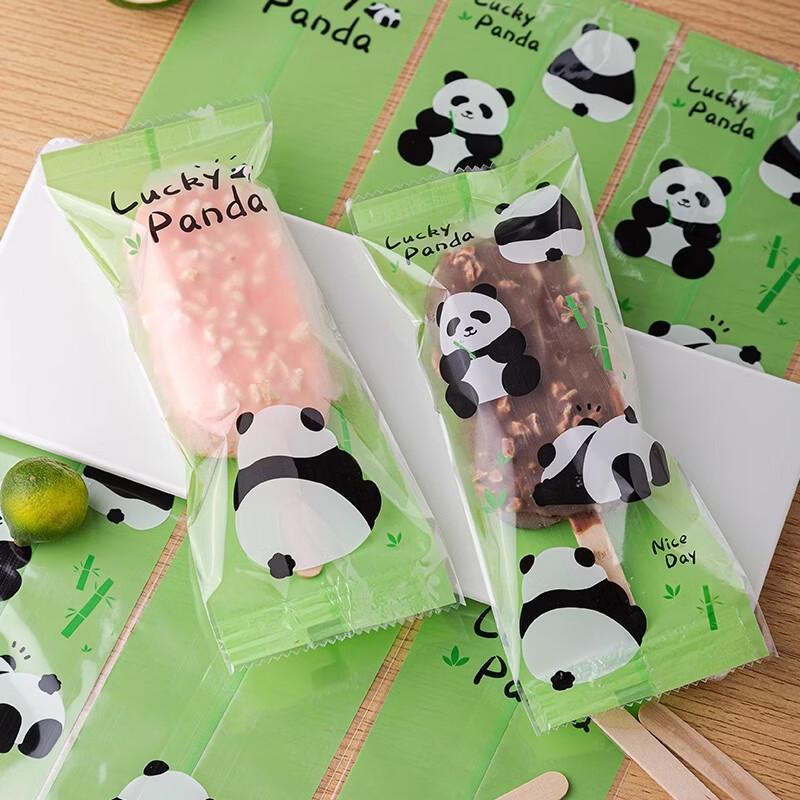 Cartoon Panda Thickened Ice Cream Packaging Bags