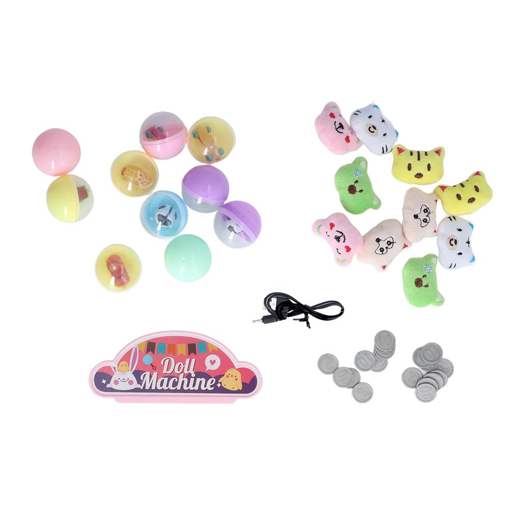 Doll Grabber Machine Cool Light Music Electric Eggshell Grabber Game Toy for Party
