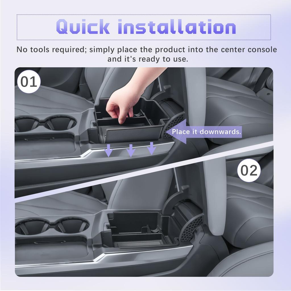 Center Console Organizer Tray for 2025 Acura RDX Accessories Interior Car Storage Armrest Box Secondary Phone Holder Storage Box