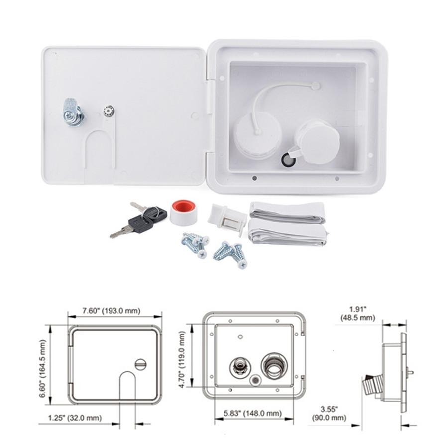 Buy White Gravity City Water Inlet Integrated Fill Dish Hatch Lock For ...