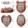 8 Key Mini Wooden Kalimba High Quality Exquisite Finger Thumb Piano Marimba Musical Good Accessory Pendant Gift