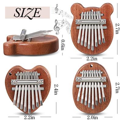 8 Key Mini Wooden Kalimba High Quality Exquisite Finger Thumb Piano Marimba Musical Good Accessory Pendant Gift