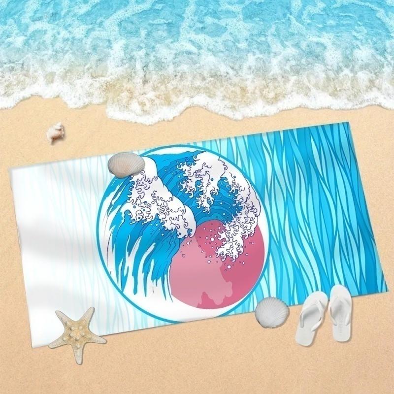 Vibrant Rainbow Spiral Tie Dye Print Beach Towel Quick Dry Sandproof Bohemian Towel Hippie Style Beach Pool Travel Yoga Towel