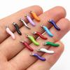 10pcs Enamel Chili Pepper Pendant Charms Stainless Steel  DIY Jewelry Making Accessories for Earrings Necklace Bracelet