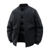 Thickened Cotton Jacket for Men's Winter Baseball Collar Solid Color Loose Cotton Jacket Couple's Warm Cotton Jacket