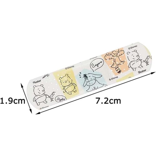 Skater First Aid Bandage Disney Winnie the Pooh Baby M Size 40 Pieces (20 Pieces x 2 Sets) Bandage Made in Japan QQB1-A