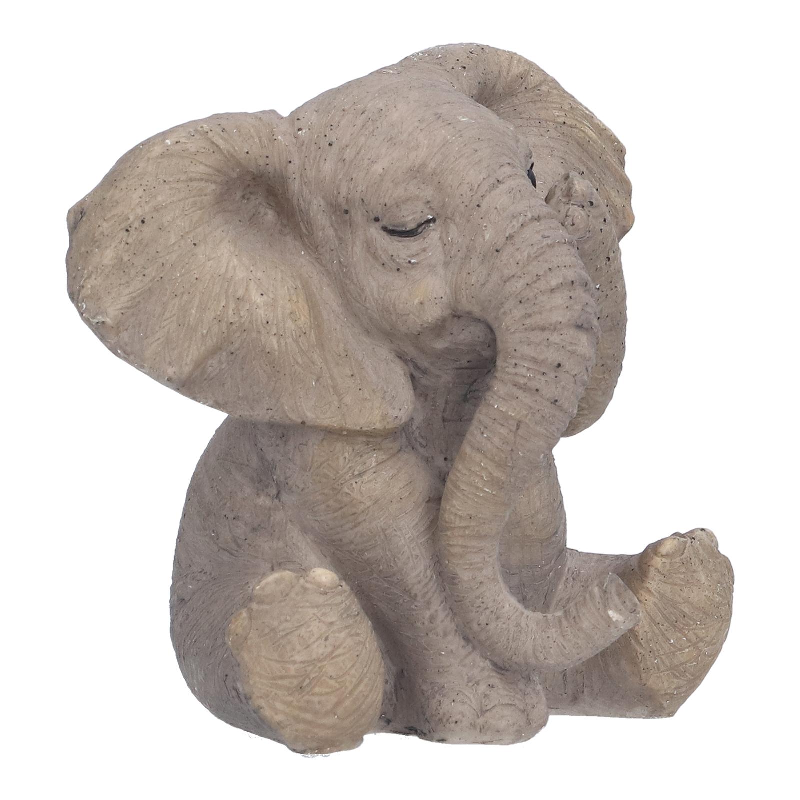 

Resin Elephant Statue Crafts Cute Elephant Ornament Home Decoration for Living Room Bedroom Type 2