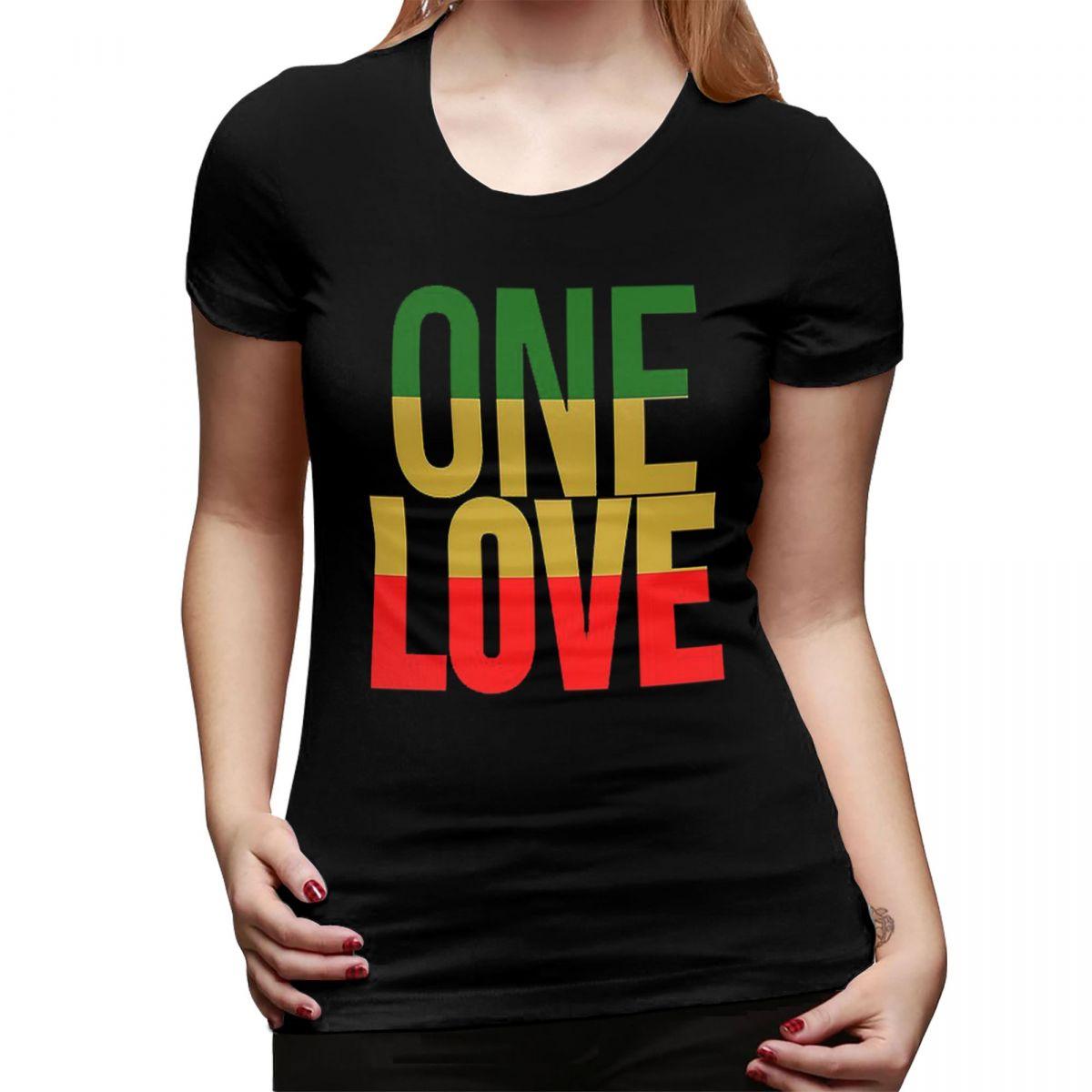 

Harajuku Vintage Style Arts Bob Marley One Love TShirt for Women ONeck Streetwear T Shirts Womens Short Sleeve Clothes Tops 4XL