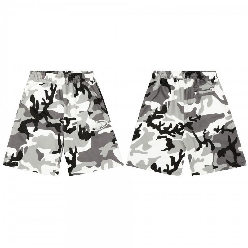 Corteiz Streetwear Short Pants Men Women Alcatraz Ship Print Loose Fit Cotton Shorts