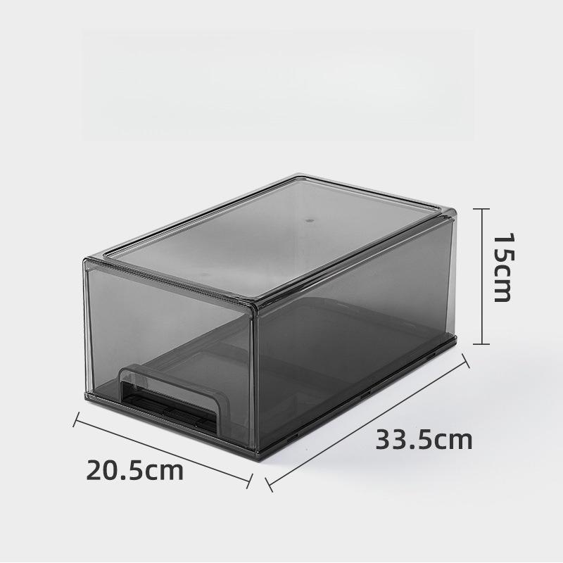 

Acrylic Storage Box Organizer Drawer Type Transparent Plastic Sundries Cosmetic Makeup Storage Box Household Storage Rack Shelf сірий
