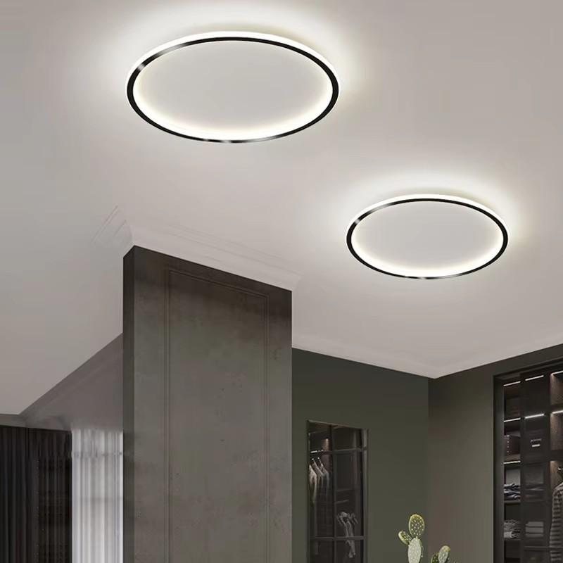 Modern Minimalism Black Gold LED Round Square Ceiling Living Dining Room Bedroom Lights Nordic Ultra-thin Surface Ceiling Lamps