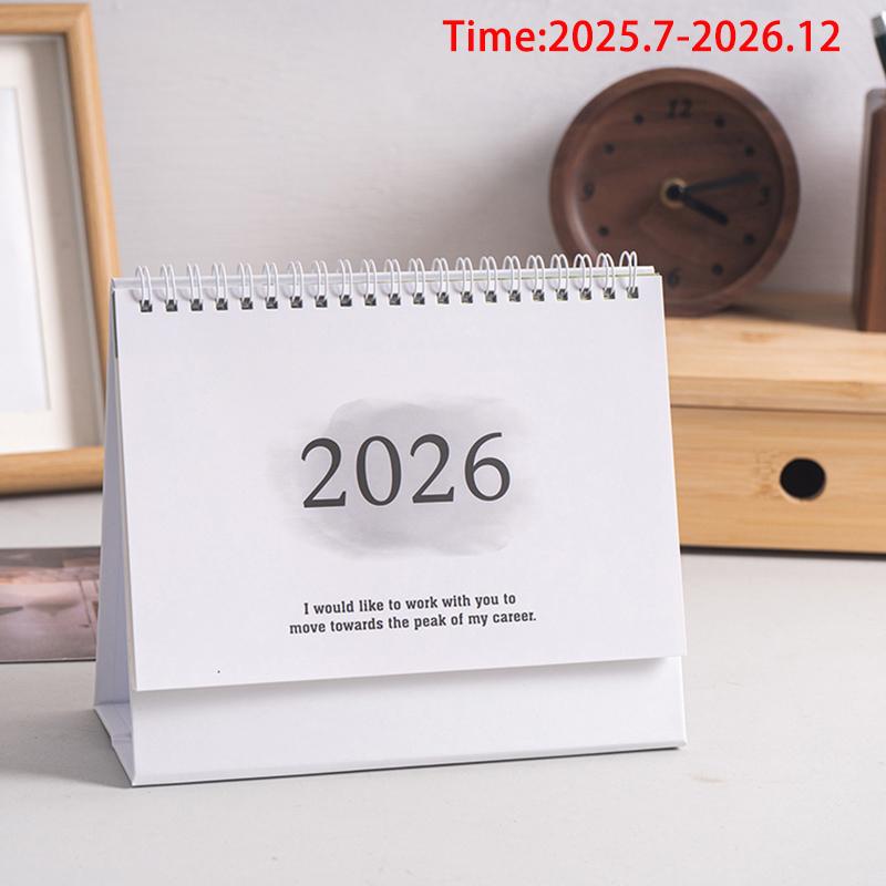 2026 English Version Calendar Gradient Desk Calendar Creative Coil Calendar Planner Desktop Decoration Office Stationery