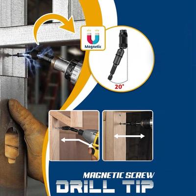 Magnetic Screw Drill Tip Quick Change Locking Bit Holder with Spring Release