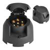 12V Anhängerstecker 7-polig Wasserdicht Anhängerlicht Anzeige Signalanzeige Europäischer LKW-Stecker Anhängerbeleuchtung