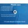 3/4 3/8 1/2 1/4 1" Plastic Filling Core Thread Filling Core Internal External Tooth Filling Core Pipeline Connection Joint 5 pcs