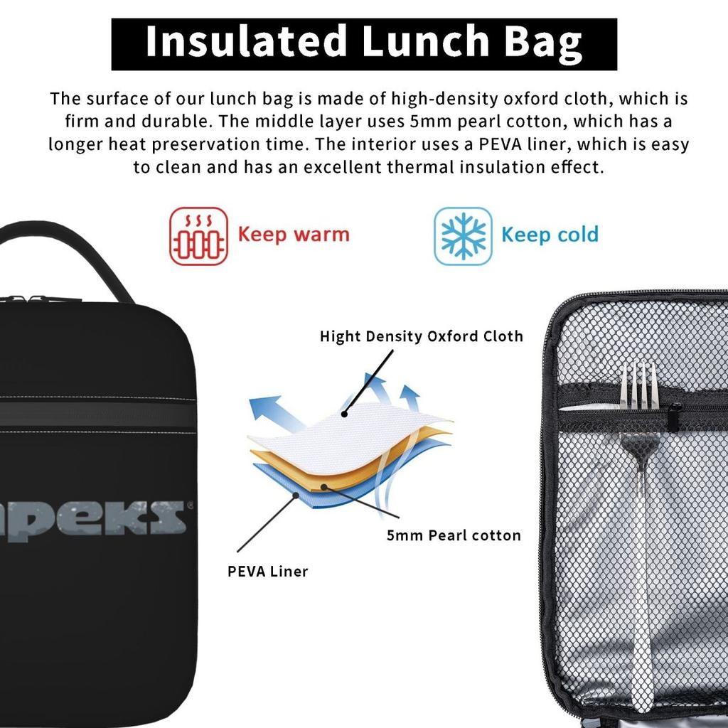 Lacks Of Apeks Essential Insulated Lunch Bag for Women Children Portable Food Boxes Thermal Lunch Box Tote