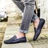 Frühling und Herbst Doudou Schuhe neue Krokodilmuster Schuhe faule Schuhe Britisch lässig Leder