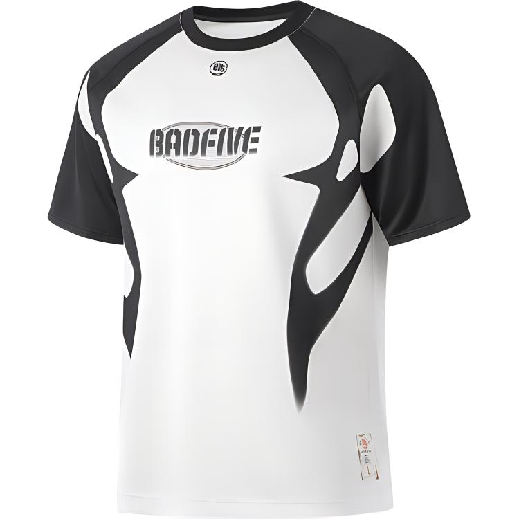 

Мужская футболка с коротким рукавом Li Ning Anti-Five Series, цветной блок, топы, белая ATSU075-1 2XL