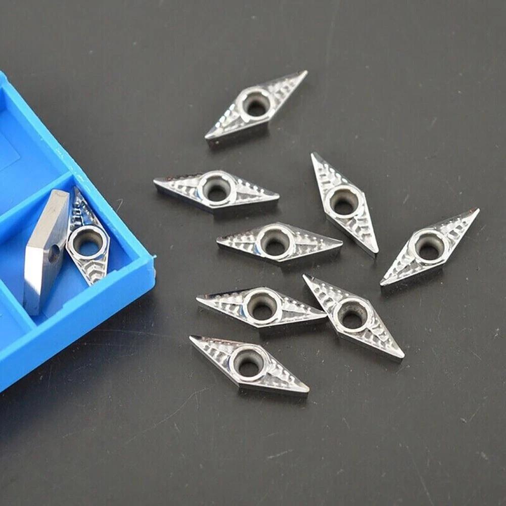 10PCS VCGT110304-AK CNC Turning Insert Carbide Inserts For Processing Steel/Aluminum Parts Intermittent/Continuous Cutting Tools