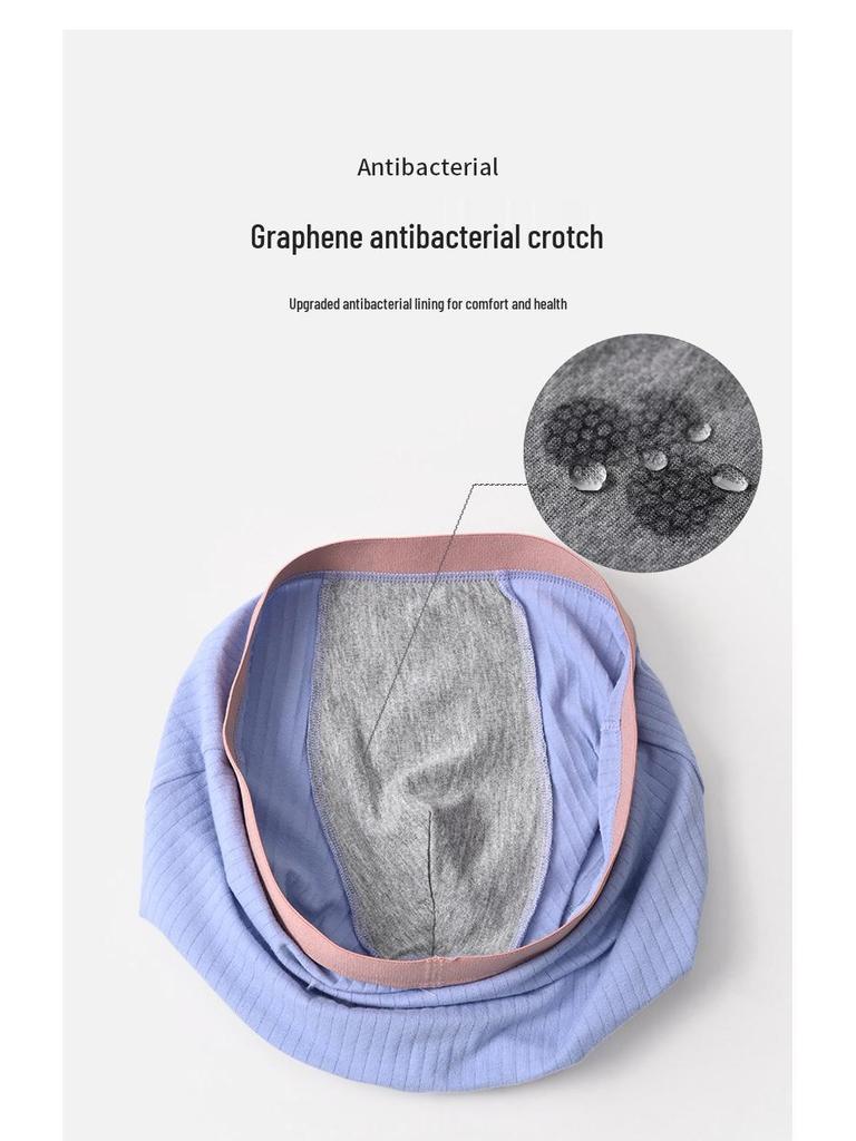 Men's Plus Size Pure Cotton Boxer Briefs - Antibacterial, Comfortable, Breathable, Mid-Rise