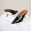 Eilyken Fashion Pointed Toe Wedges Women Slippers Pumps Shallow High Heels Mule Shoes Size:35 42