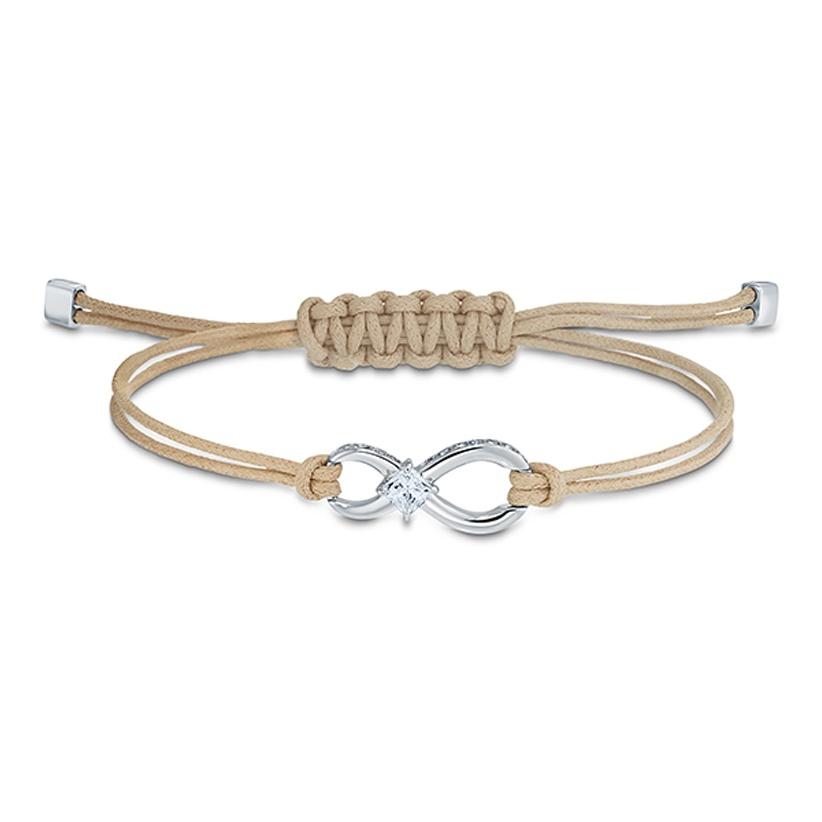 Swarovski Swa Infinity Eternal Love Artificial Crystal Bracelet Unisex bracelet Beige 5533725 Box (Random Color)