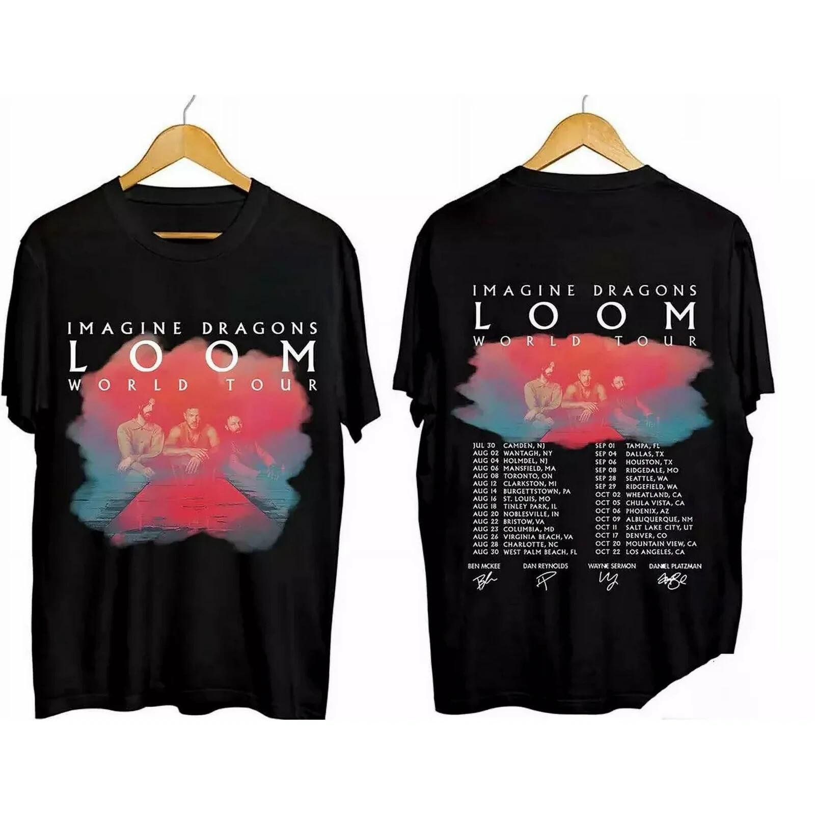 2 Sided Imagine Dragons Loom Tour 2024 Unisex Shirts S-5XL S