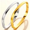 European Simple Buckle Bracelet, 8mm Wide Stainless Steel, No Logo, Cool Style for Couples