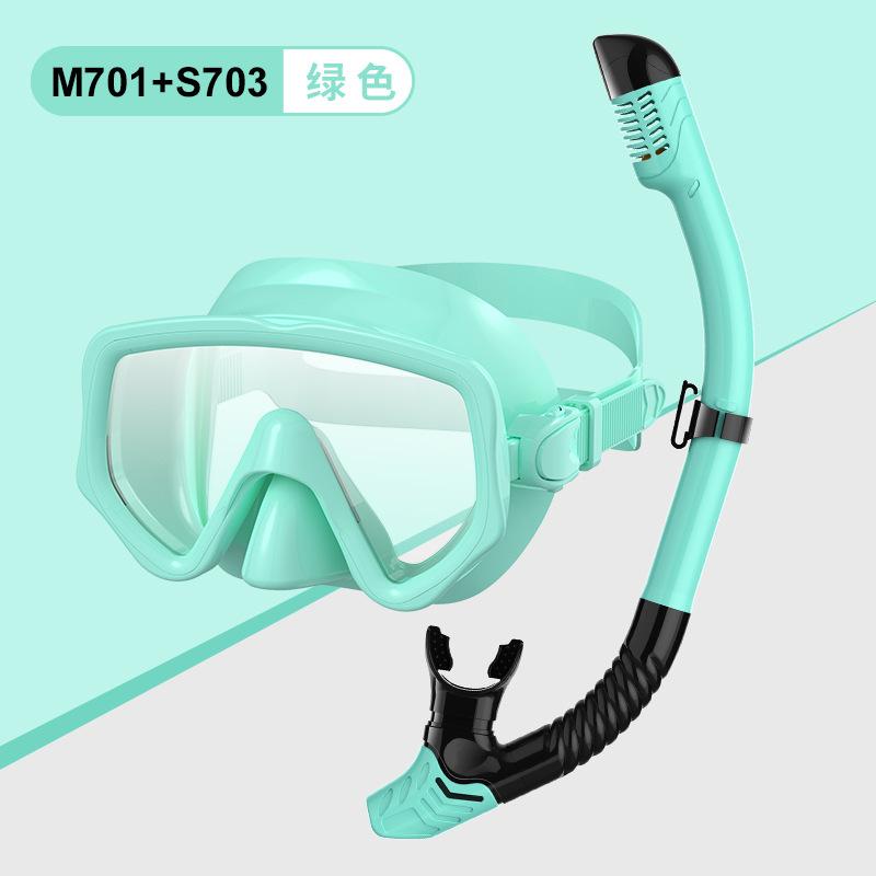 2026 Hot Ergonomic Design Leakproof Liquid Silicone Universal Adult Snorkeling Tempered Glass Diving Mask Set